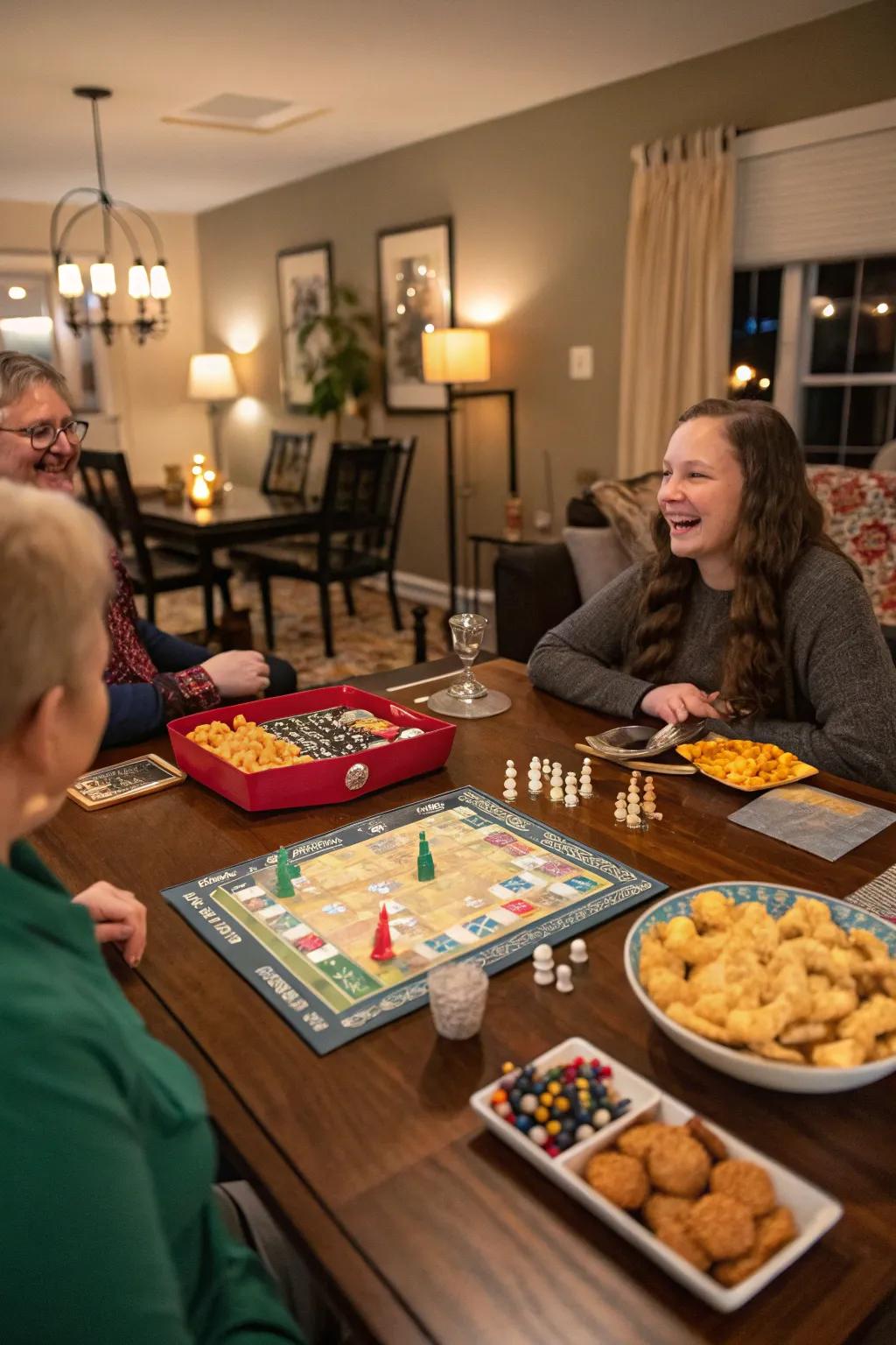 Include a surprise element like a pre-dinner game to enhance the evening.