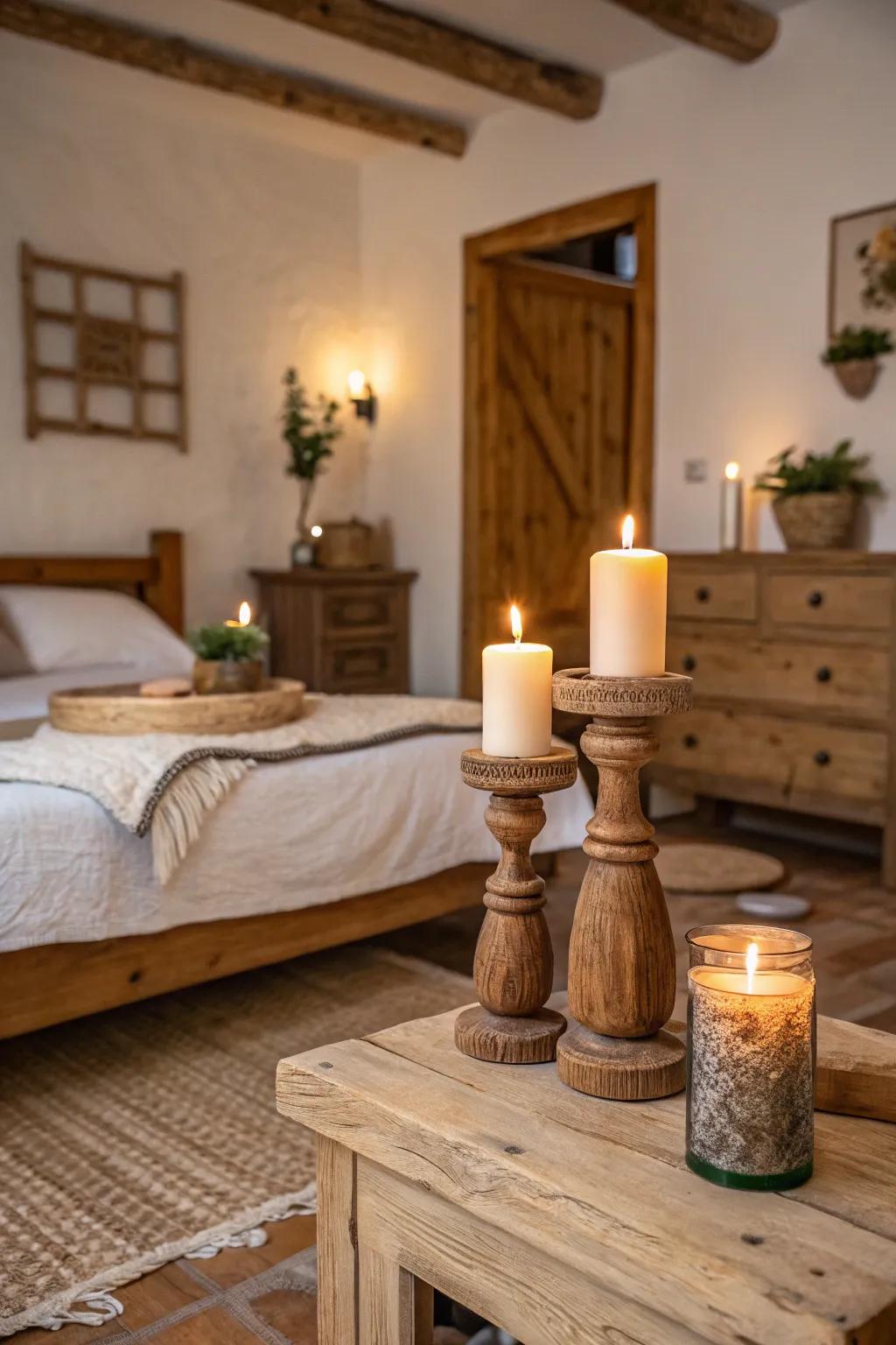 Luminosity receptacles conjure a balmy and graceful ambiance.