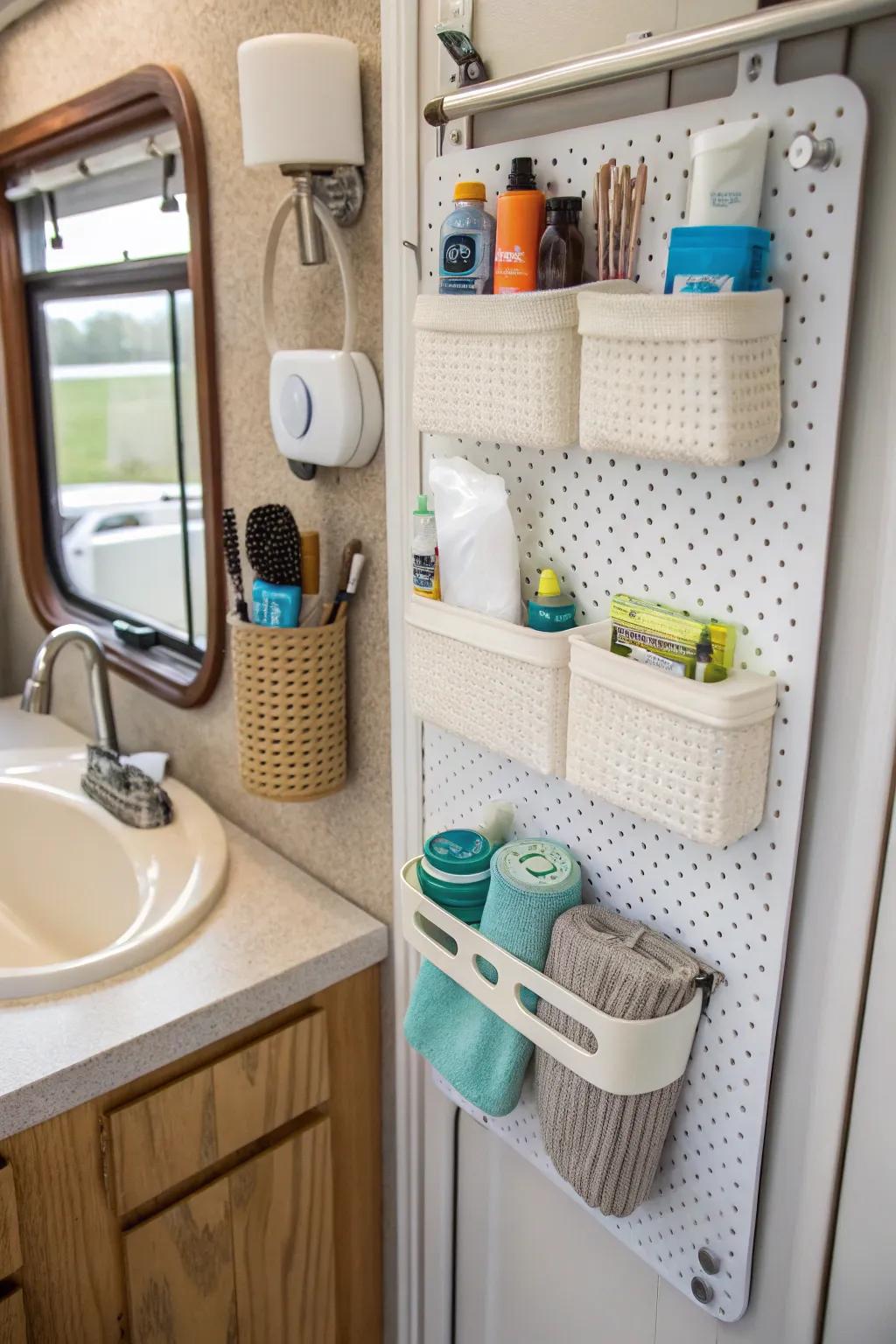 Make your storage with a DIY pegboard.