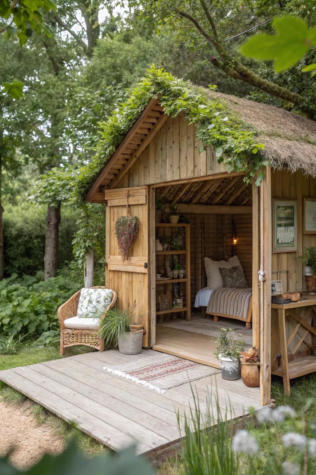 A sanctuary inspired by nature encourages relaxation.