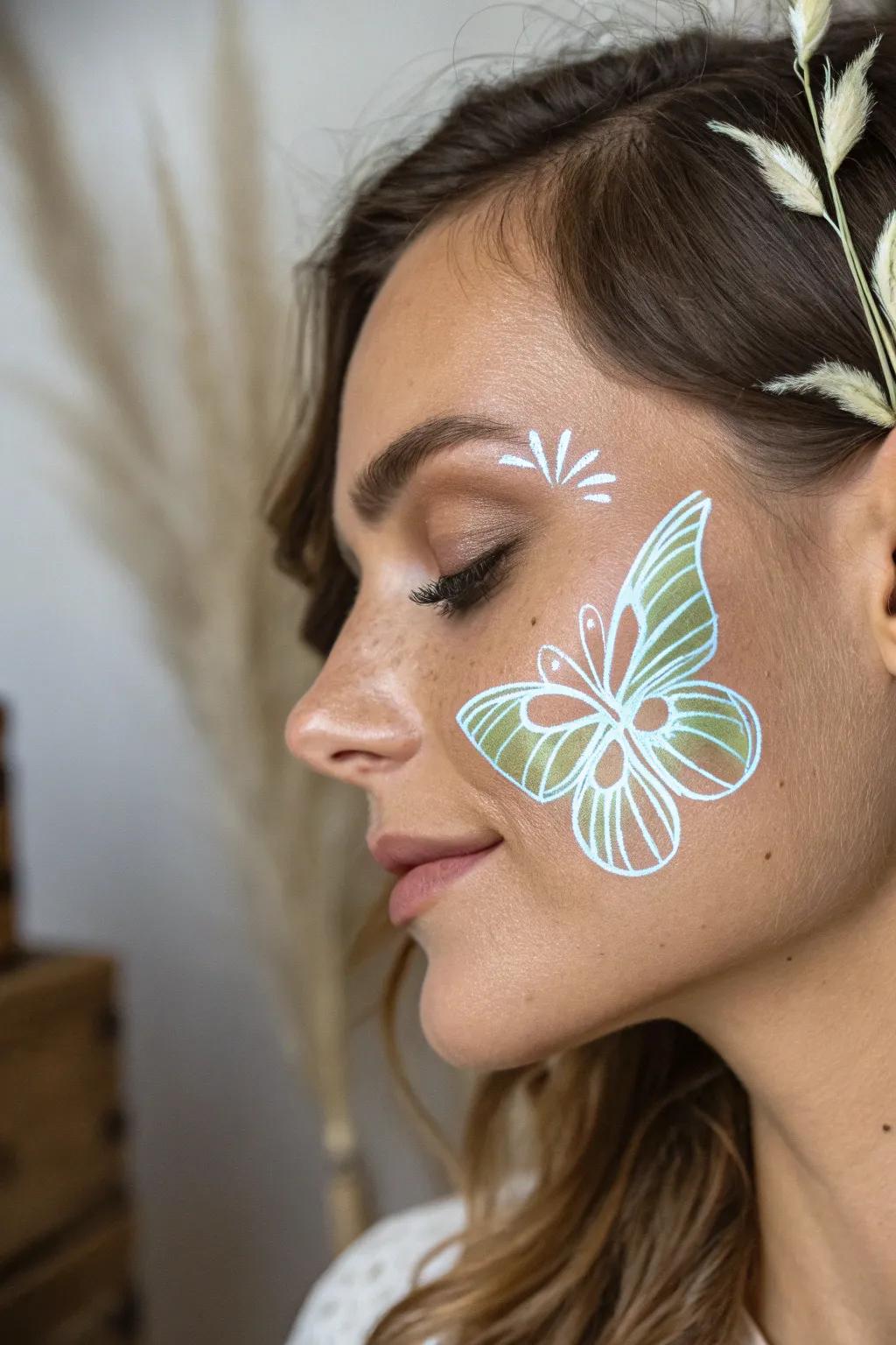 Illuminate the night with a glowing butterfly design&mdash;where simplicity meets enchanting beauty.