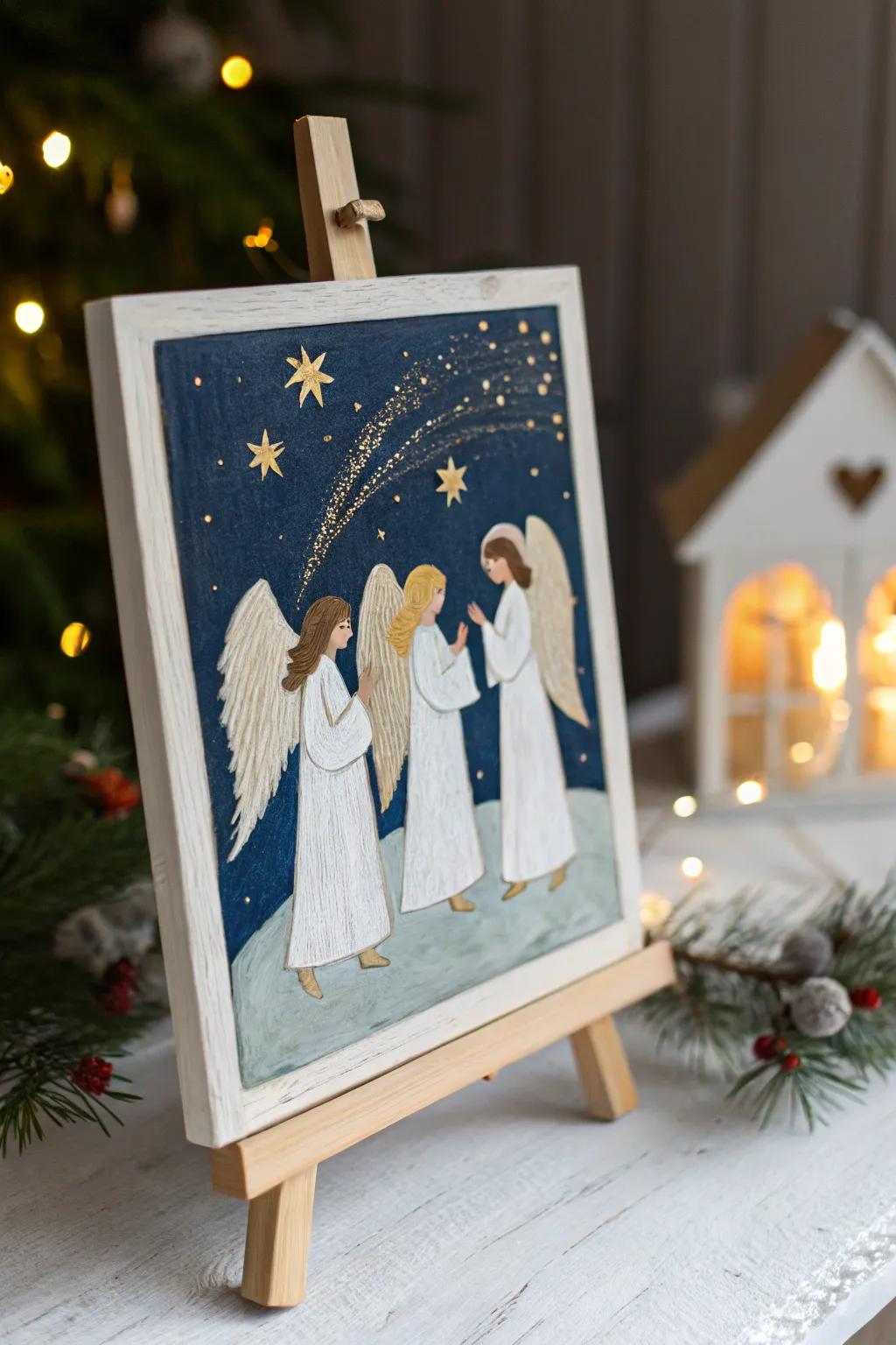 Experience the serene allure of Christmas with a minimalist celestial chorus beneath the constellations.