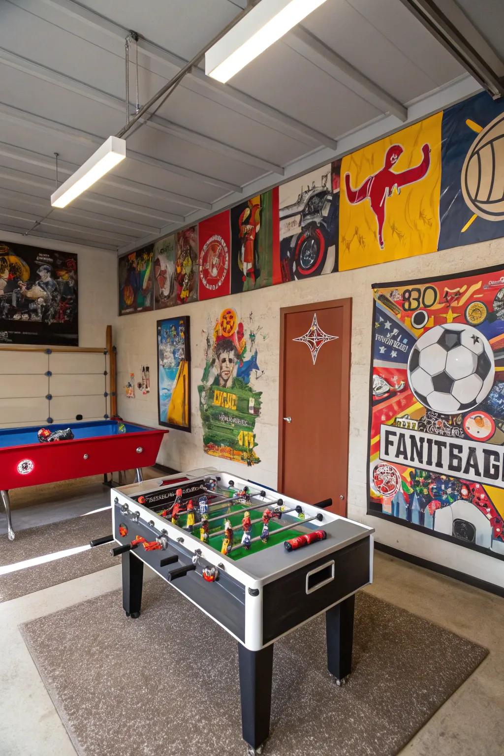 Share friendly competition with a table soccer game.