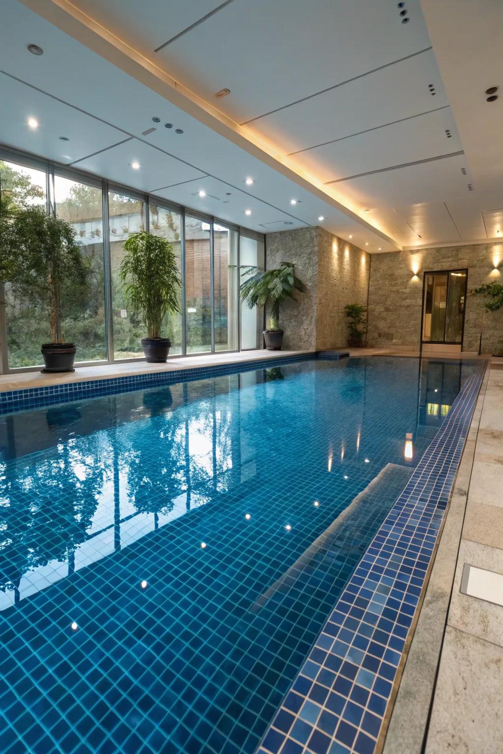 Reflective surfaces enhance light and make the area feel larger.