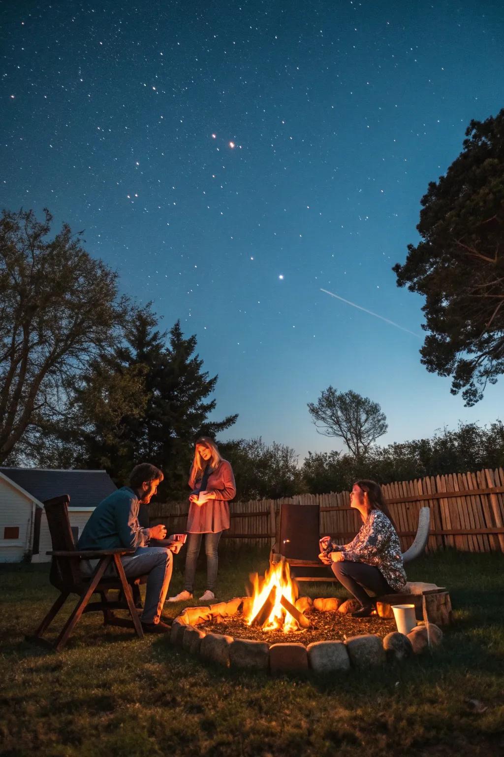 Delight in the simple pleasures of s'mores and stargazing.