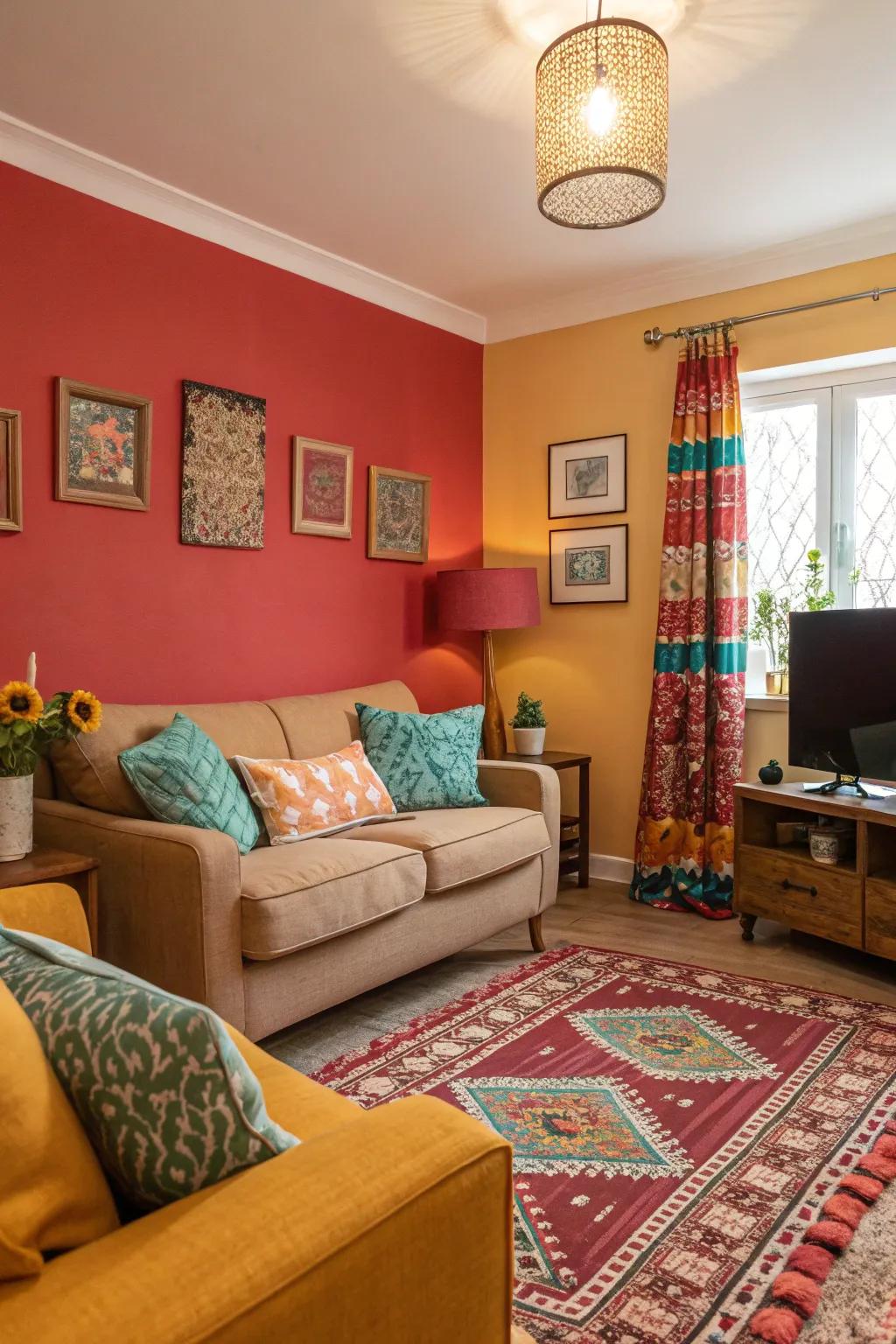 Feature walls introduce drama and dimension.
