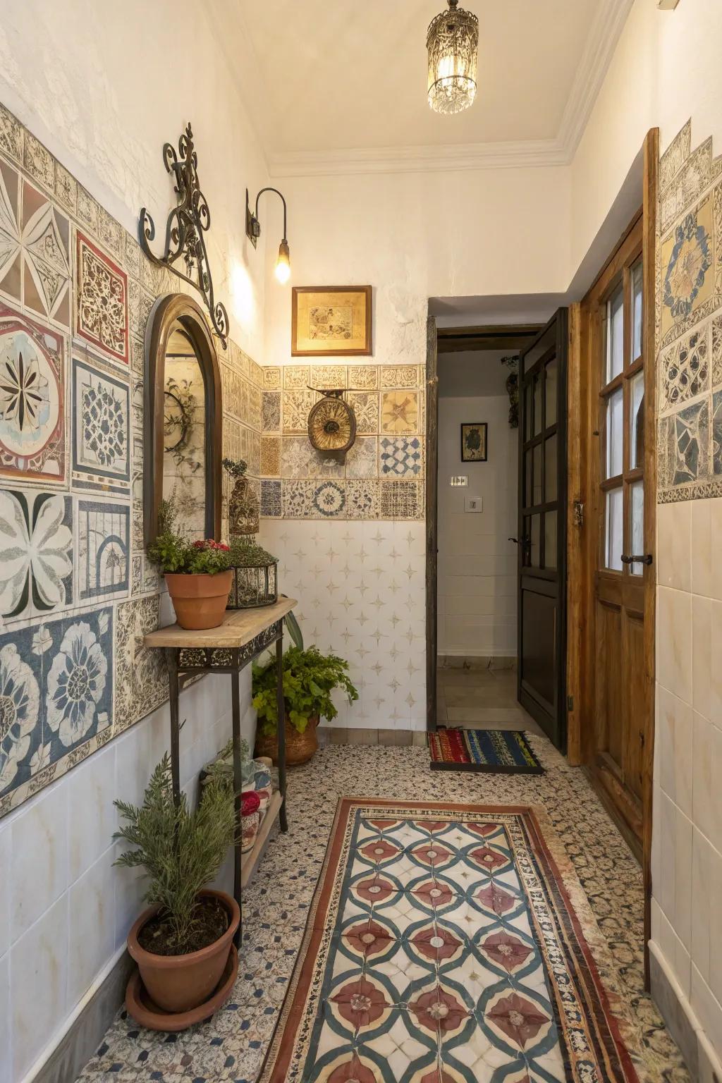 Inviting Texture Combo for a Palpable Entryway