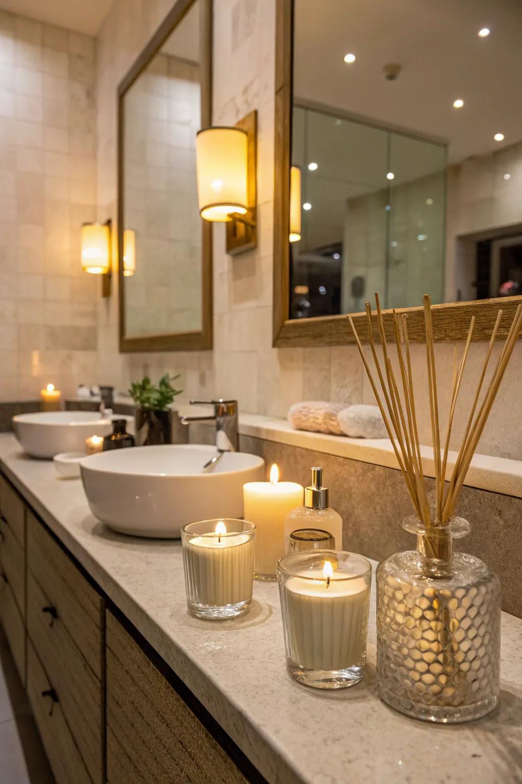 Fragrant atmosphere enhances the sensory enjoyment.