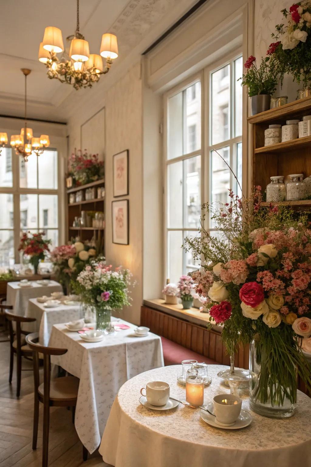 Seasonal decor revives your tea room through the year.