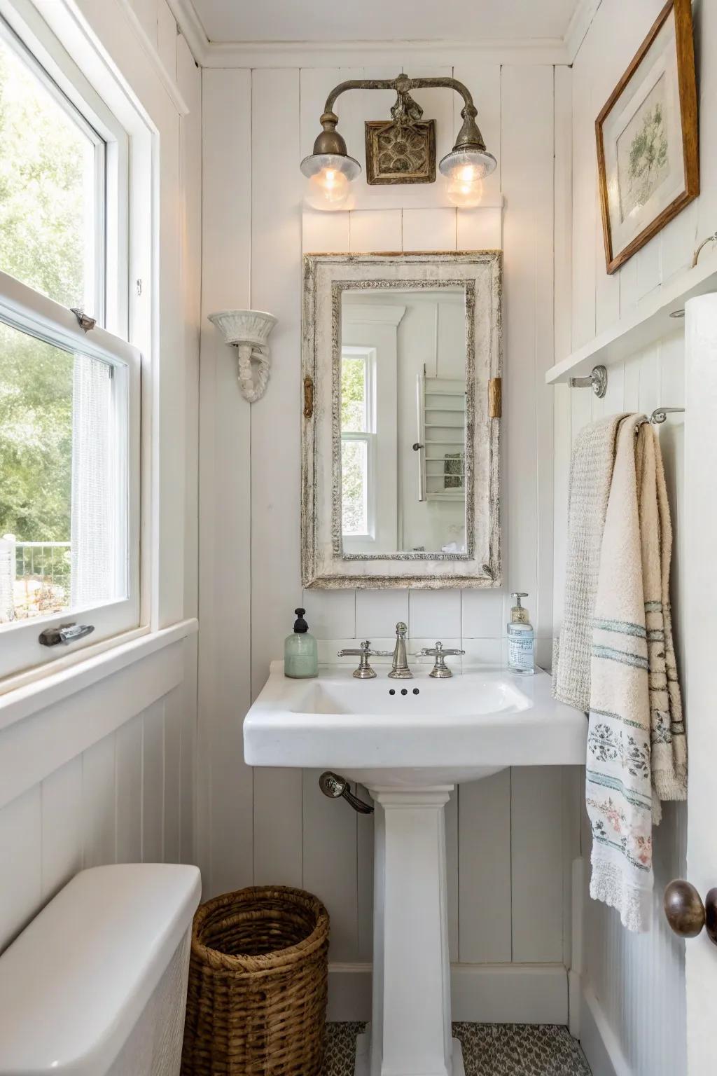 Past era elements add charm and timeless appeal.