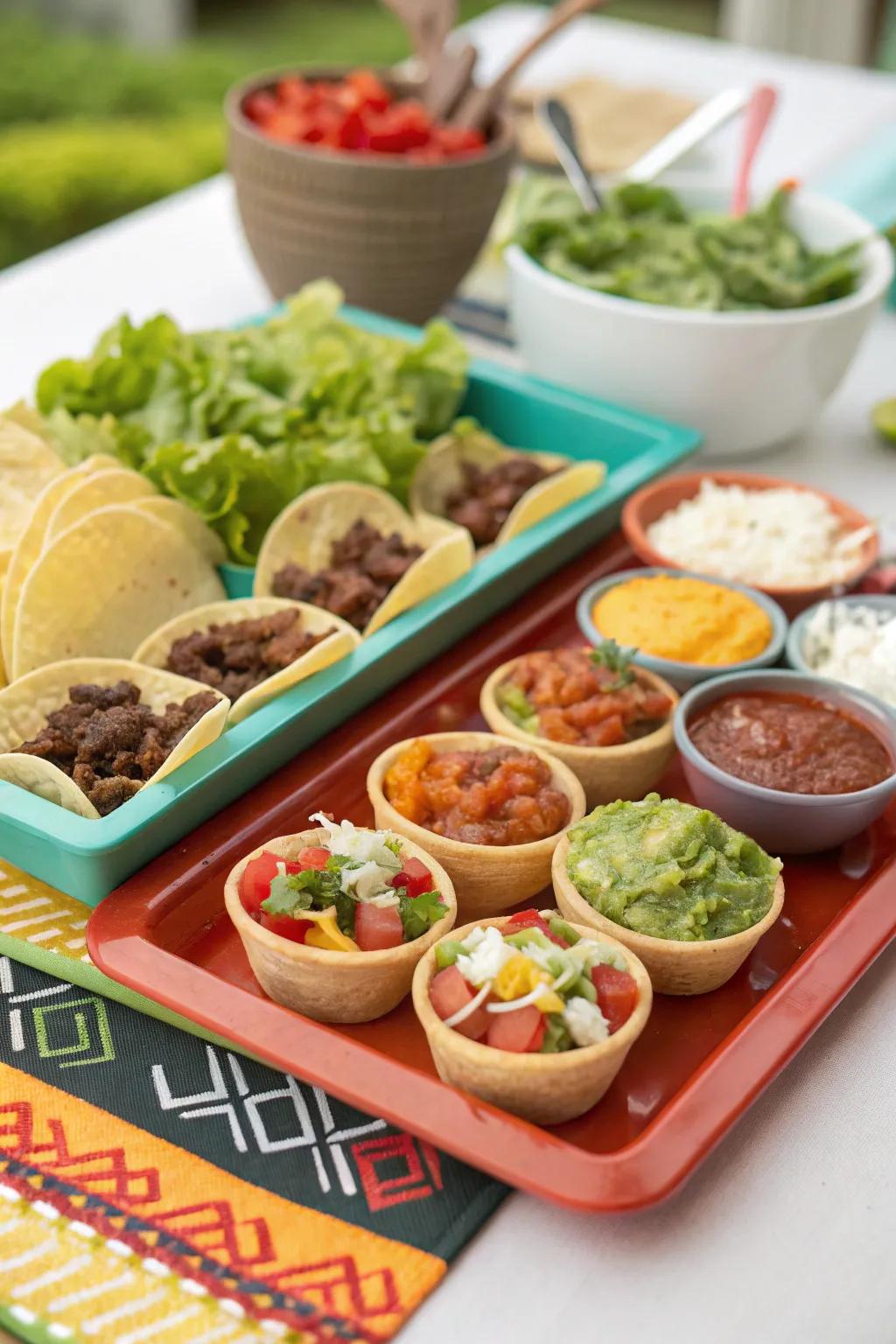 A mini taco fiesta for a festive and flavorful snack.