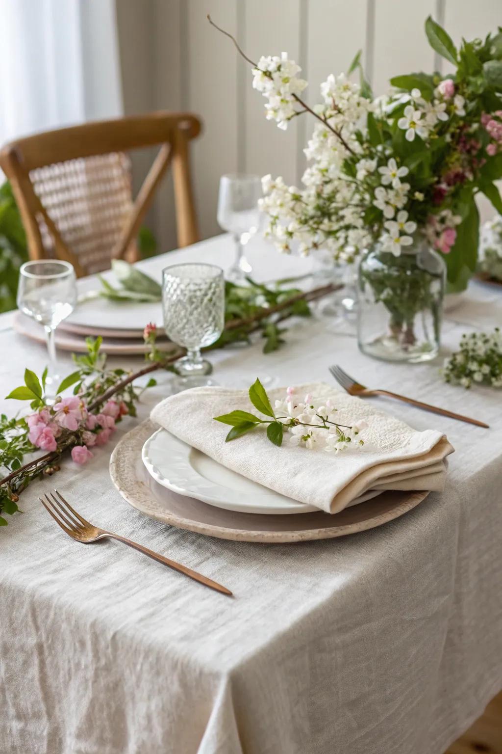 Light fabrics create an airy and fresh atmosphere.