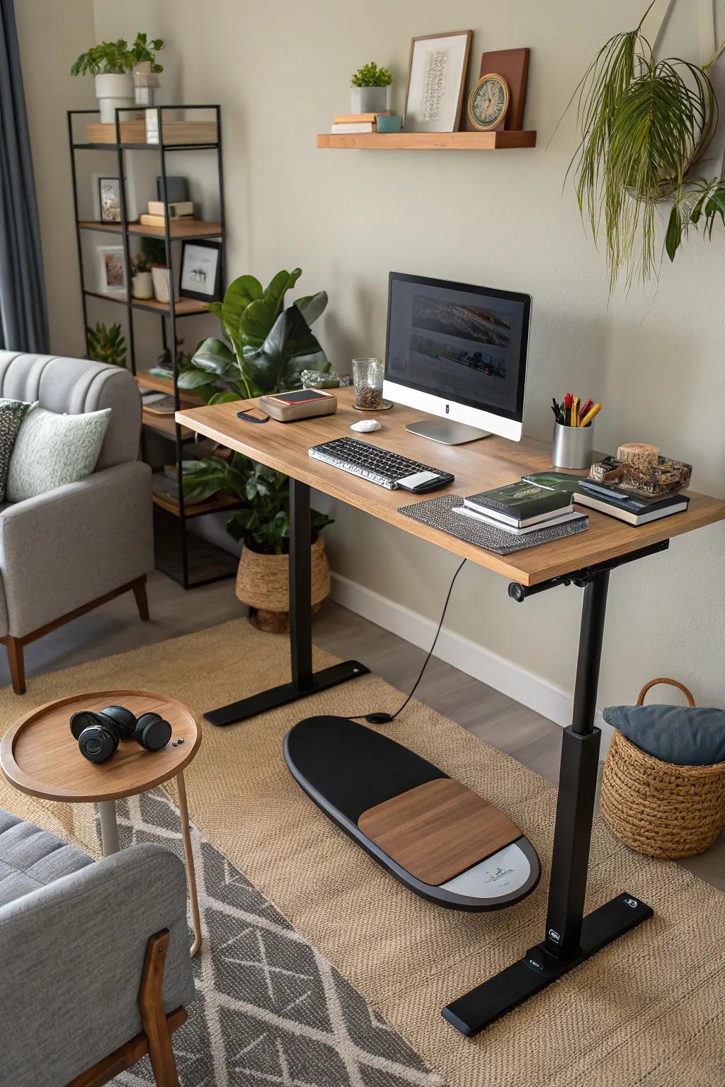 Movement-encouraging features keep you active and energized at your standing desk.