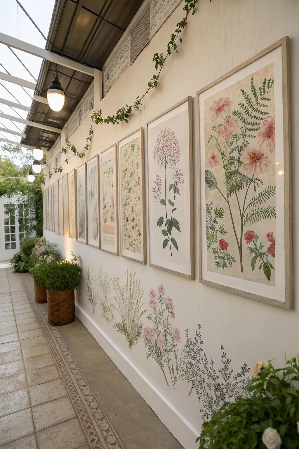 Plant illustrations bring nature's beauty and elegance indoors.