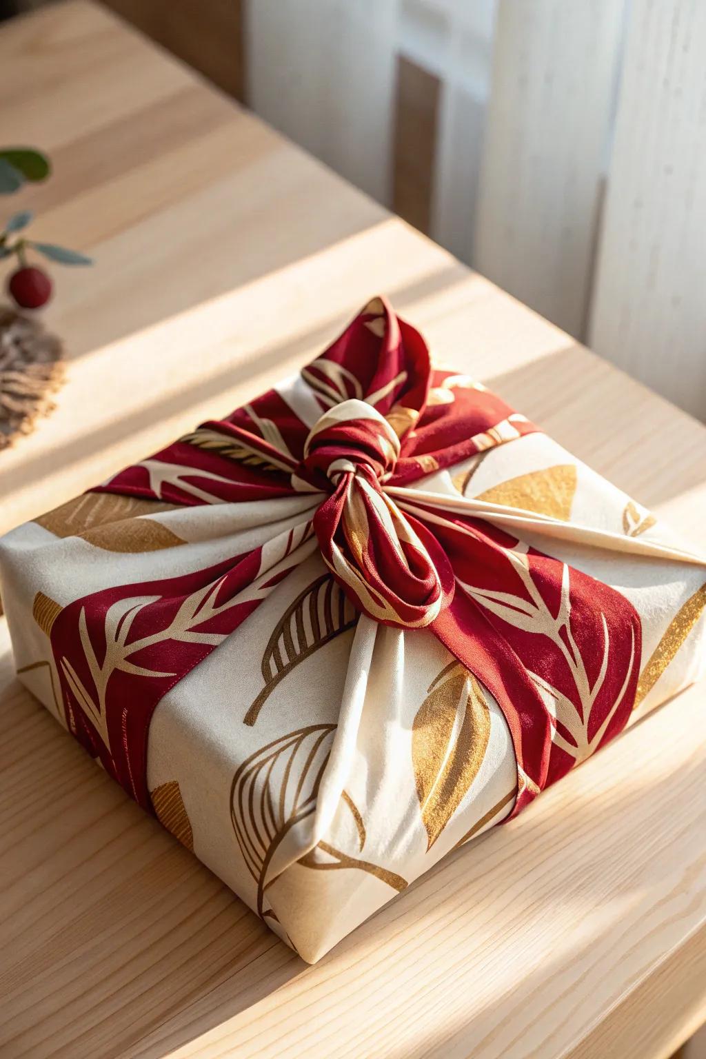 Elevate your gift-giving with sustainable elegance: Fabric Gift Wraps for an eco-chic holiday season.