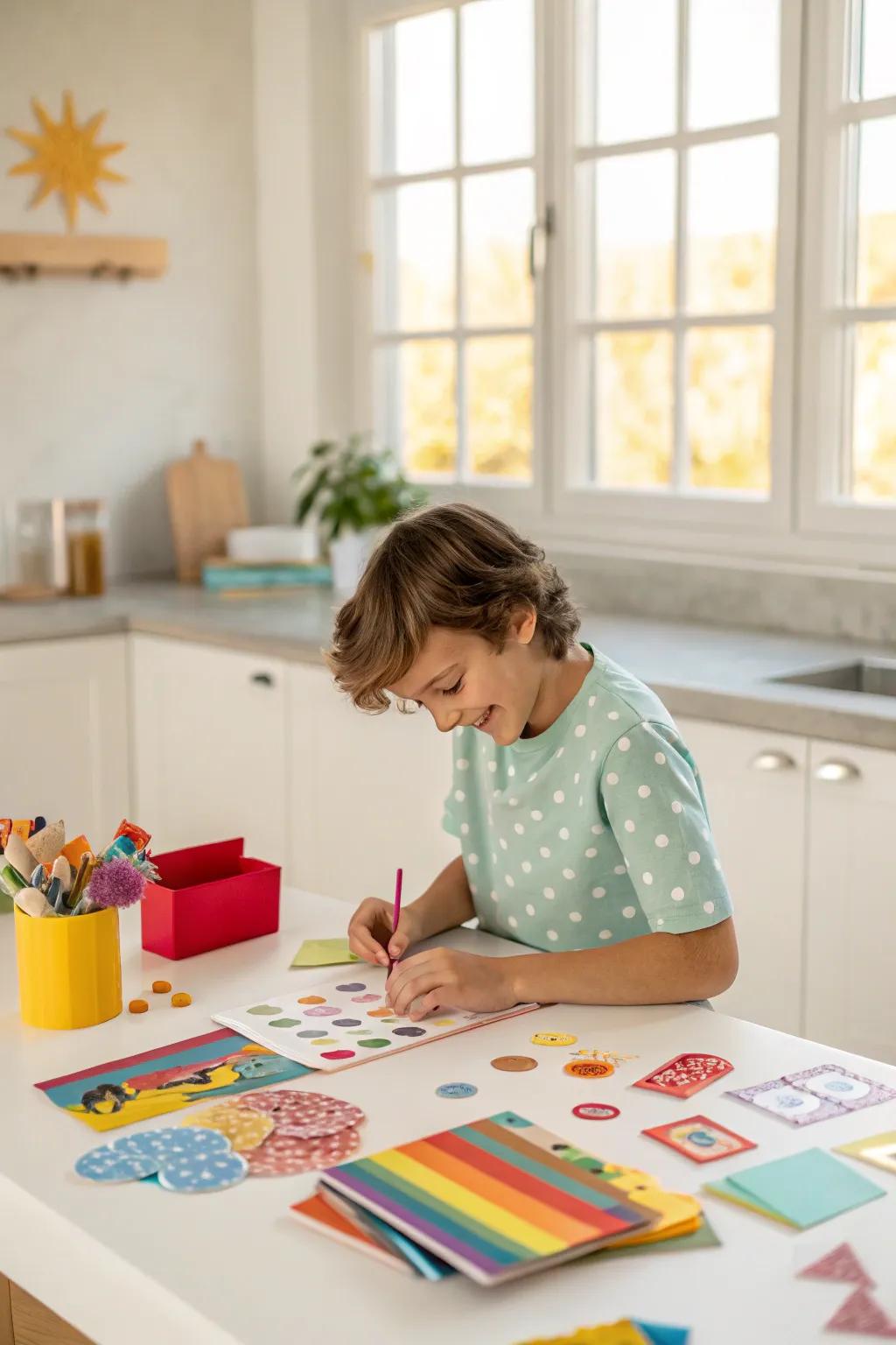 Unleashing creativity with a fun craft kit.