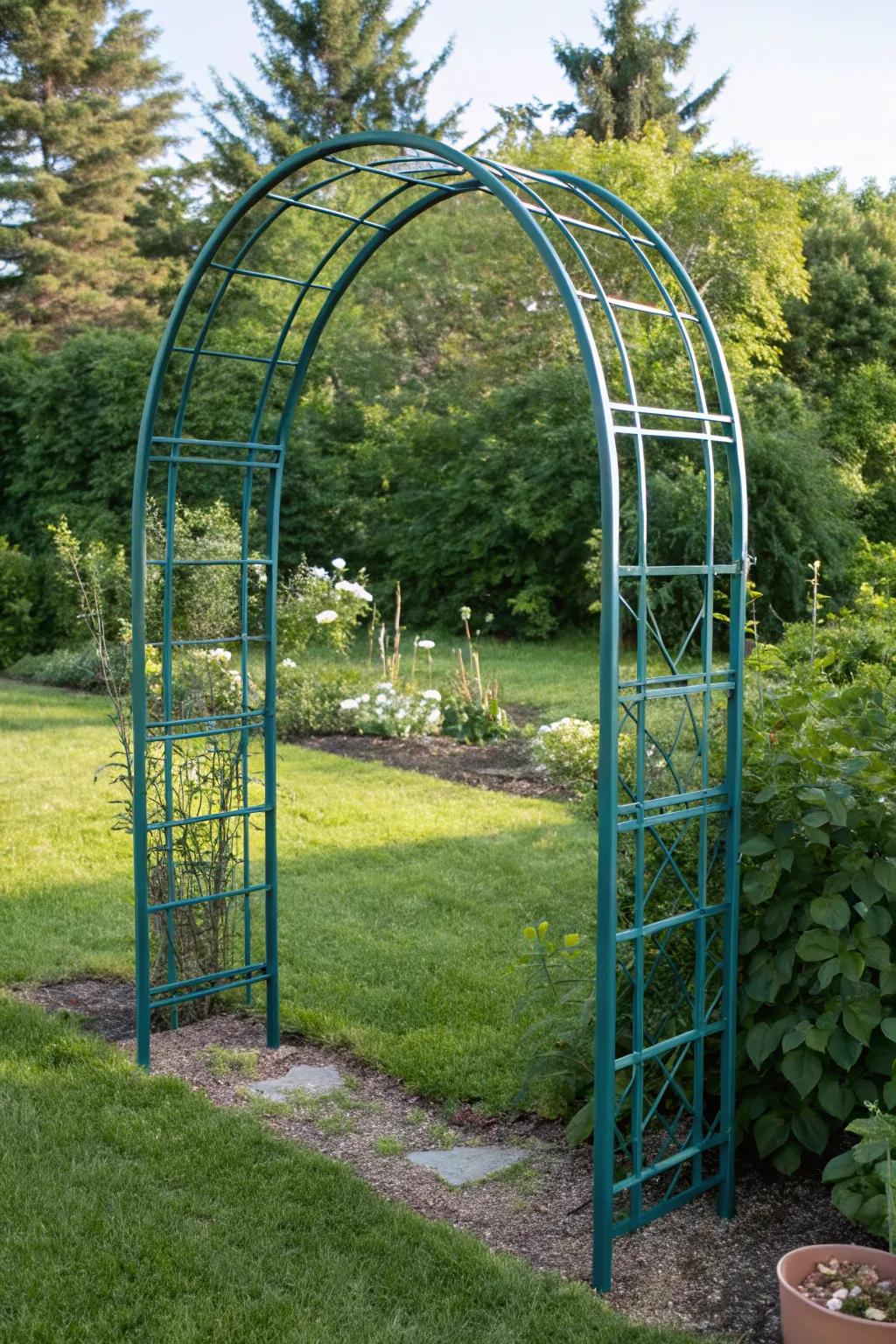 Enhance your garden with the elegance of an arch trellis, where craftsmanship meets nature.