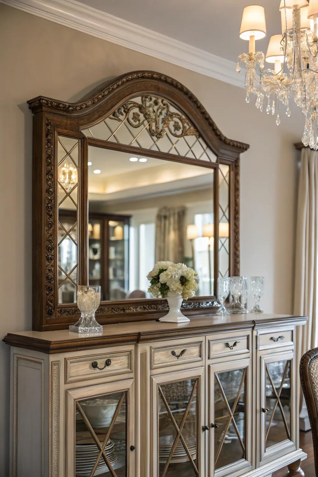 Mirrors reflect illumination and append grace.