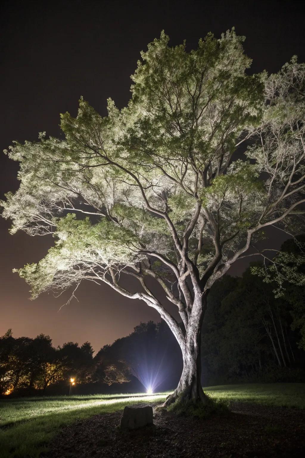 Underlighting offers a dramatic twist to garden lighting.