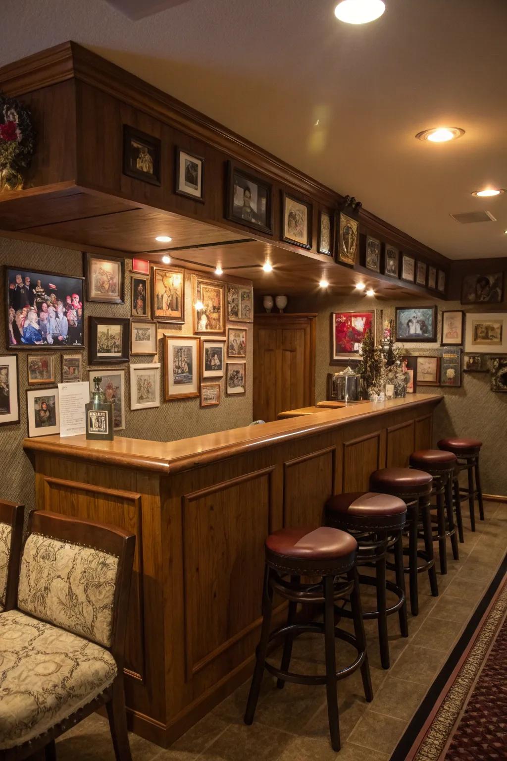 Personal touches make the bar especially yours.