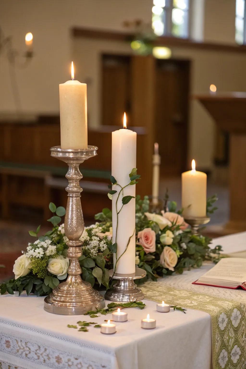 Height modulations in candlesticks forge a dynamic visual consequence.