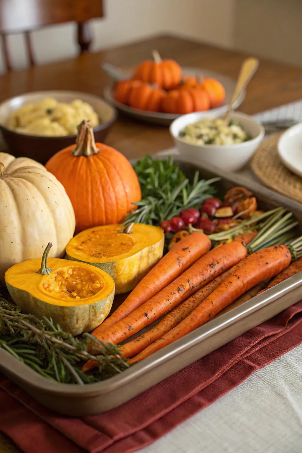 Seasonal vegetable tray celebrating peak flavors.