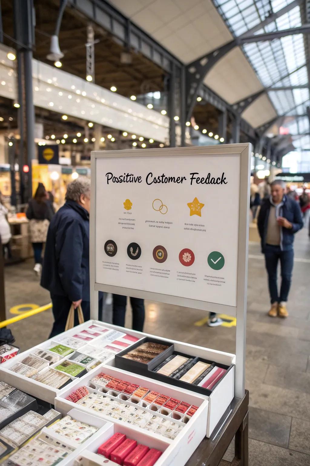 Customer approvals give credibility to your booth.