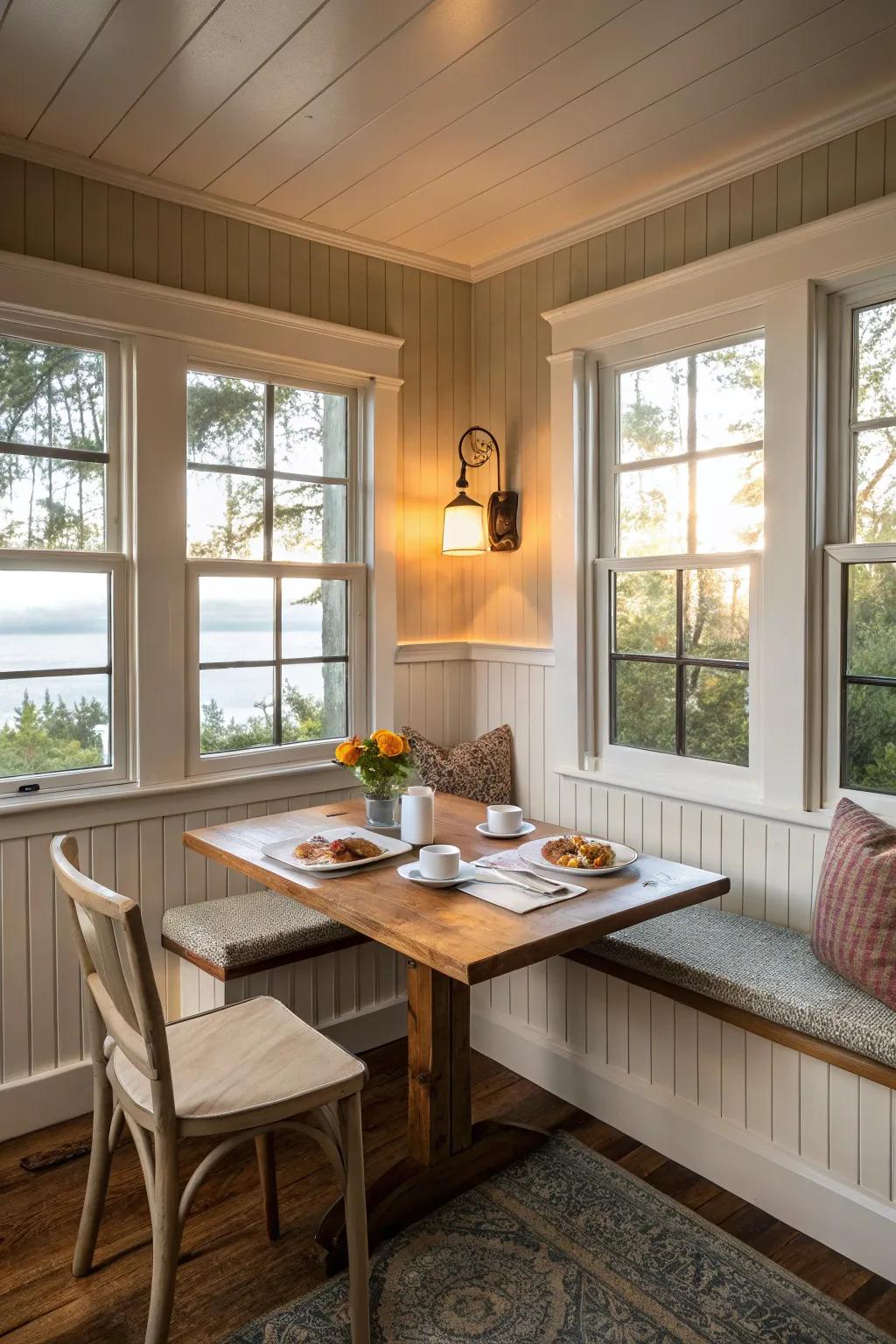 Add charm with decorative beadboard.