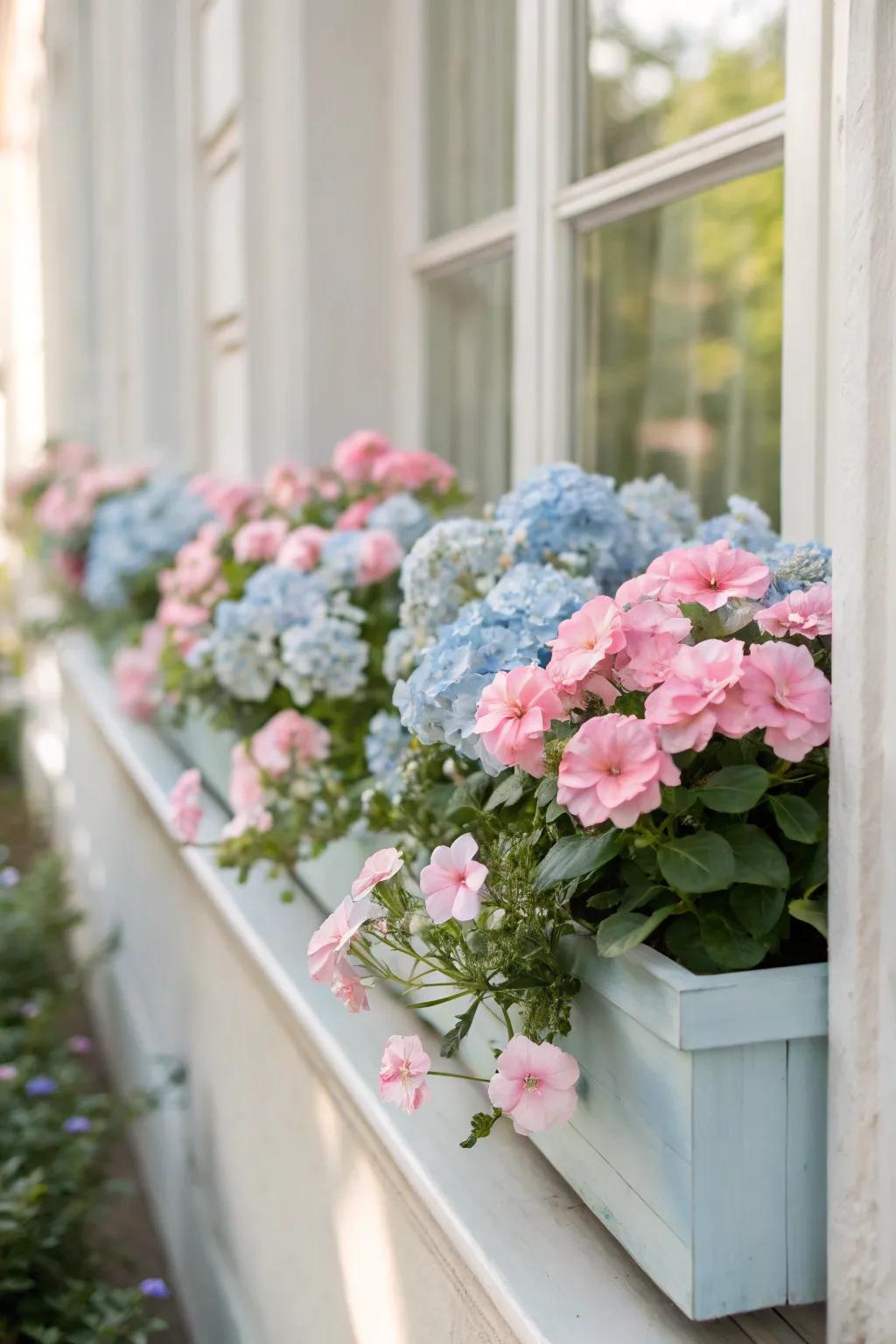 Dreamy sorbet shades engendering a gentle, soft panorama.