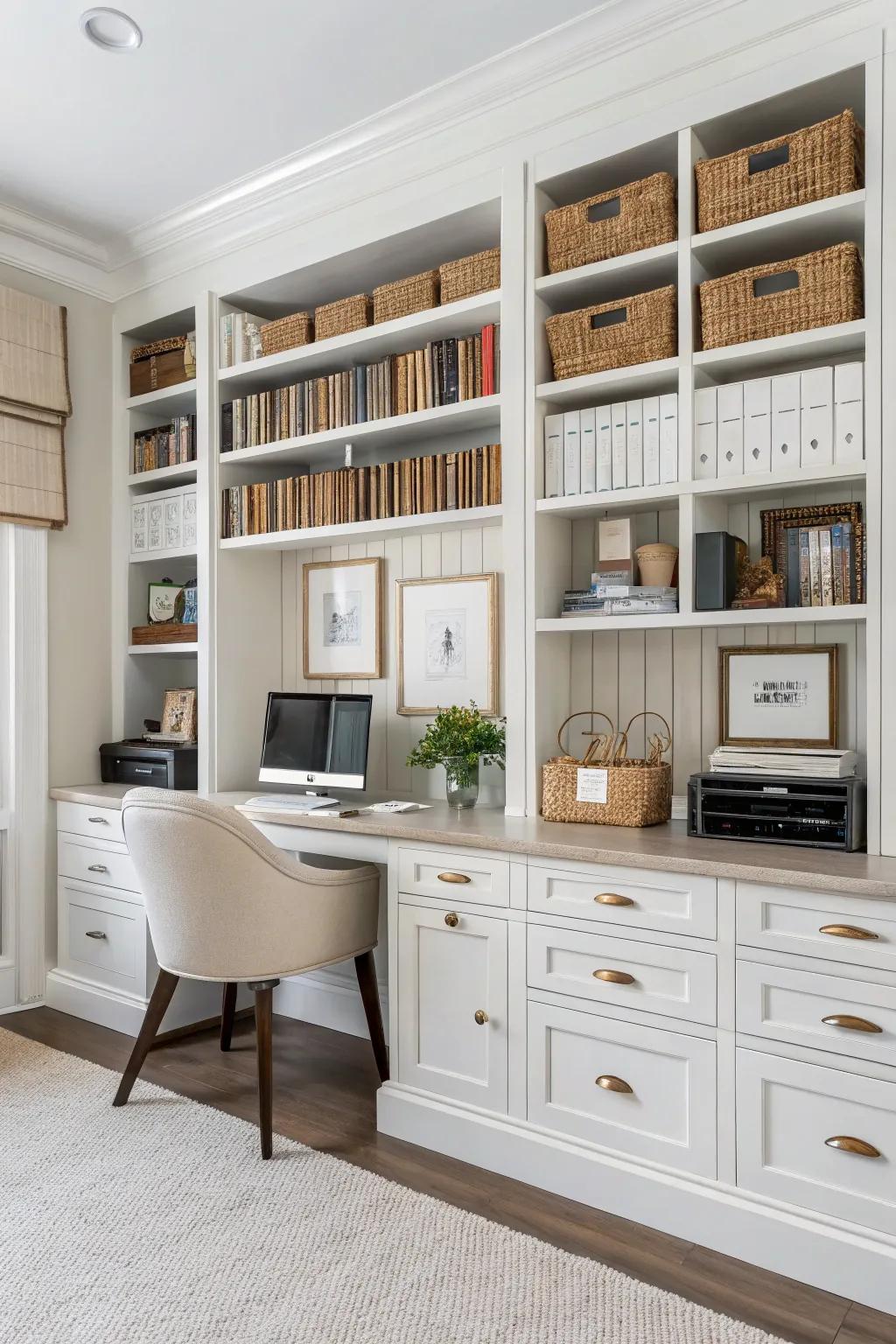 Custom storage solutions to help maximize area and organization.