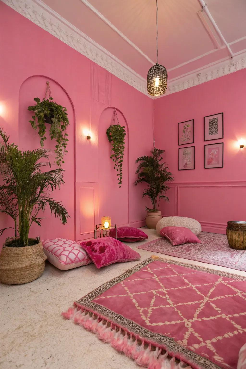 Intense wall colors establish an energetic and inviting tone in your room.