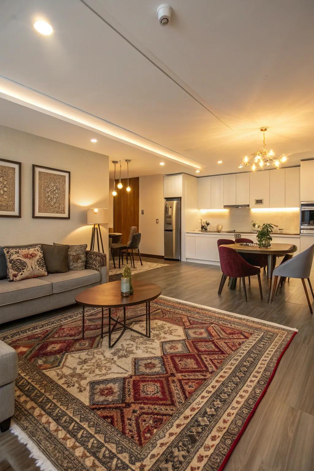 Quality floor coverings add comfort and define spaces.