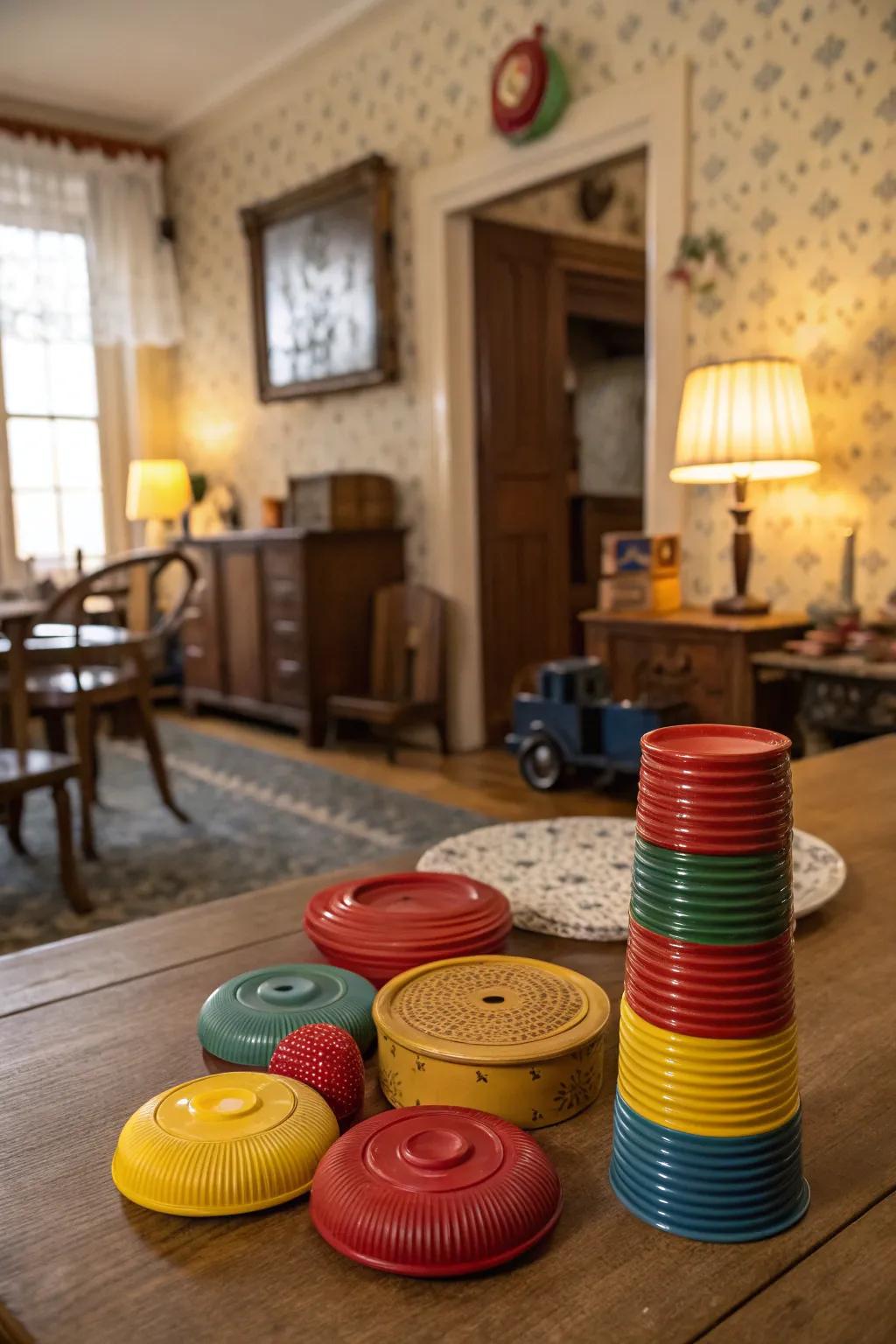 With vintage toys, you can give it a fun spin.