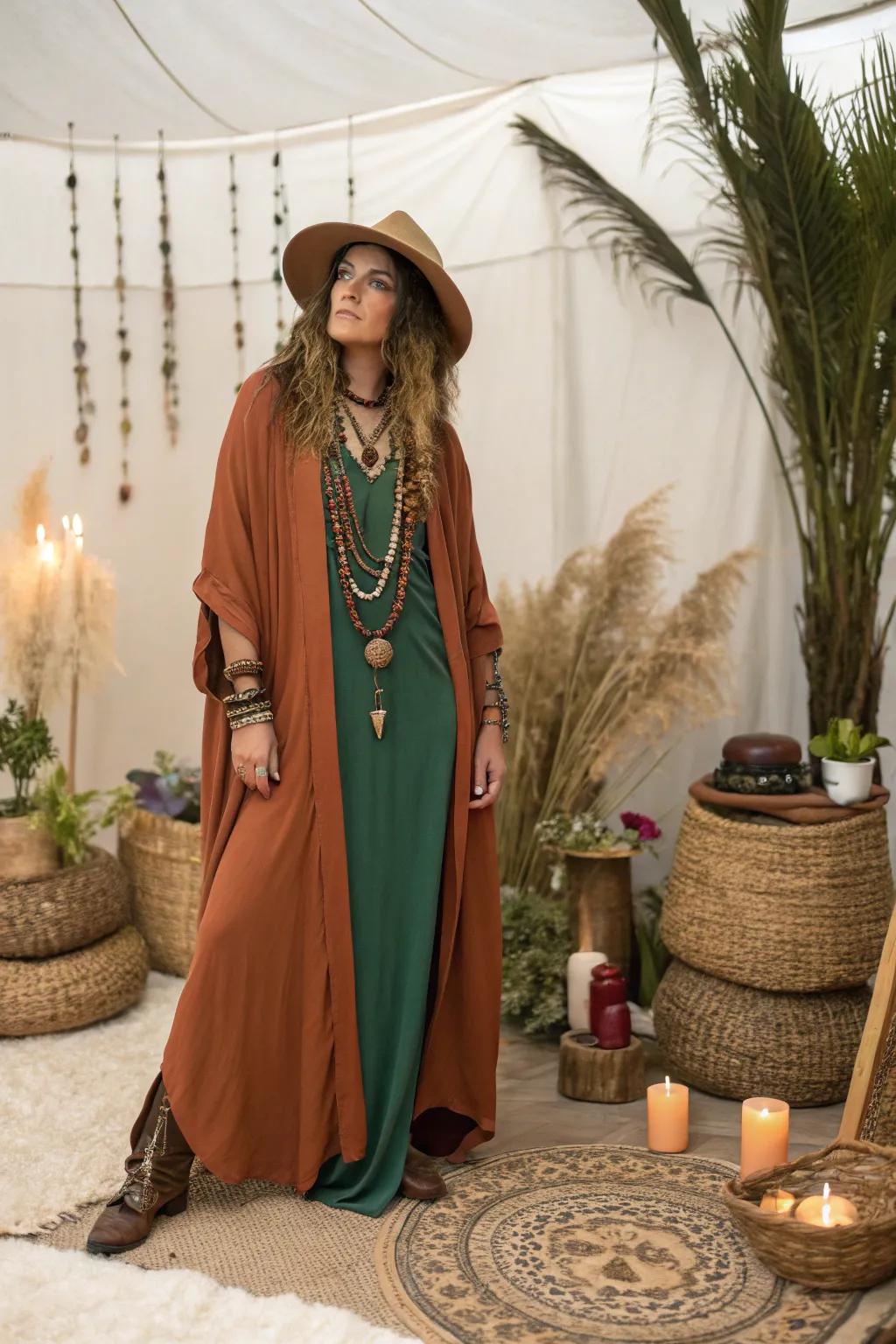 A sorceress imbued with a free spirit essence and magical element.