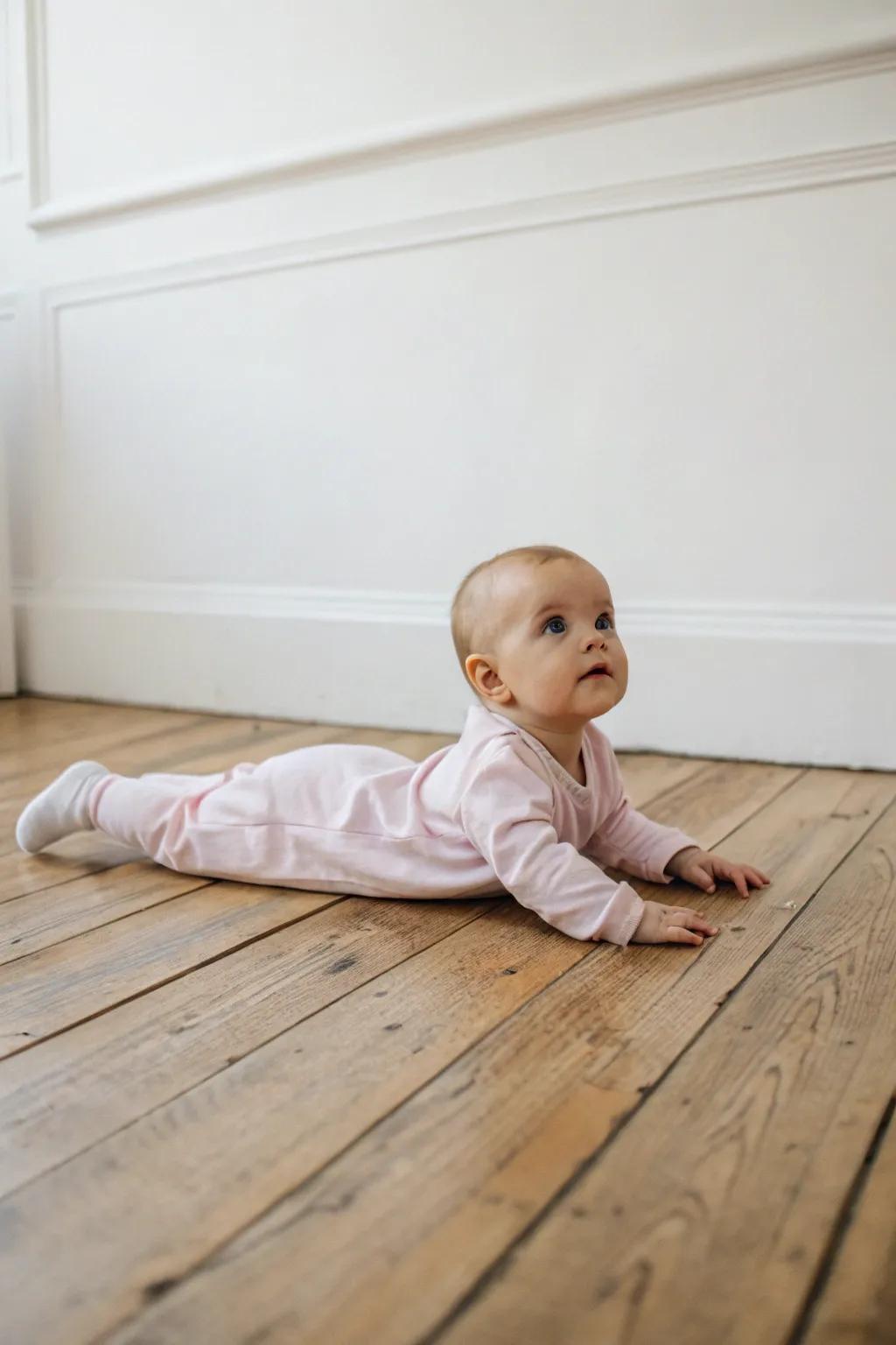 Rustic minimalism highlights your baby's natural charm.