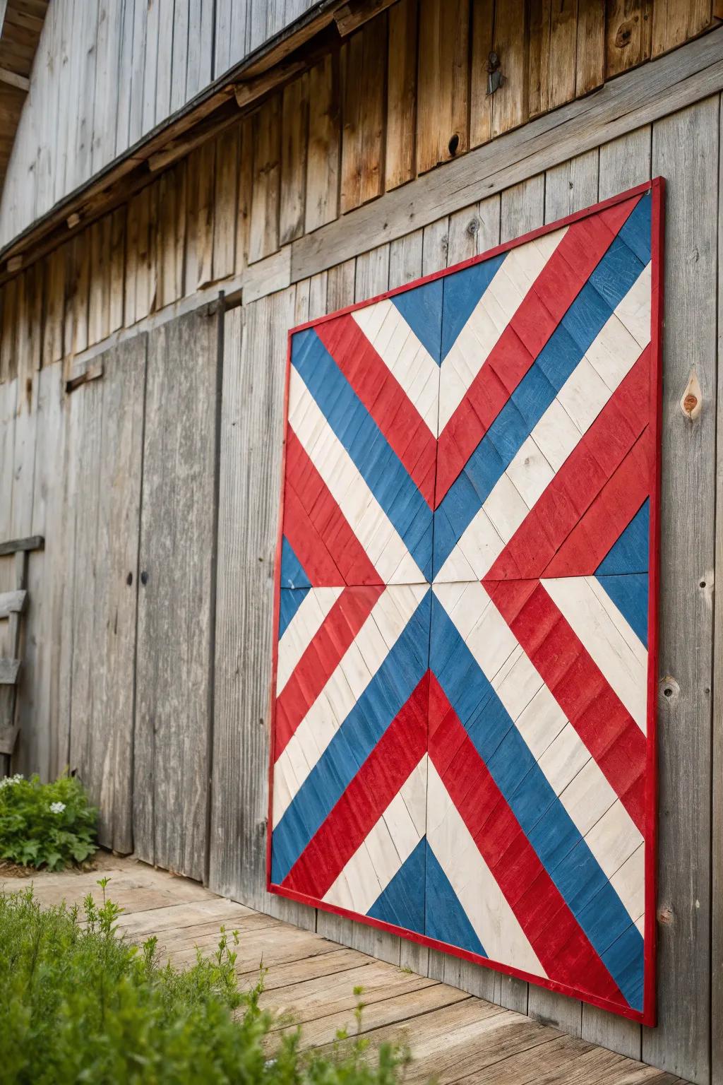 Chic chevron quilt pattern.