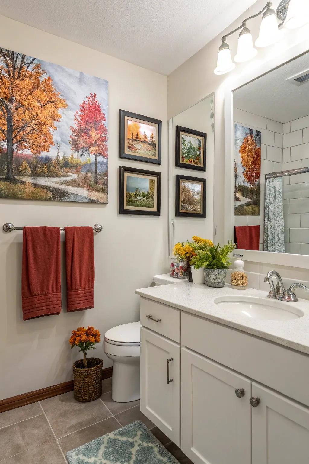 By changing art each season, decor stays fresh and dynamic.