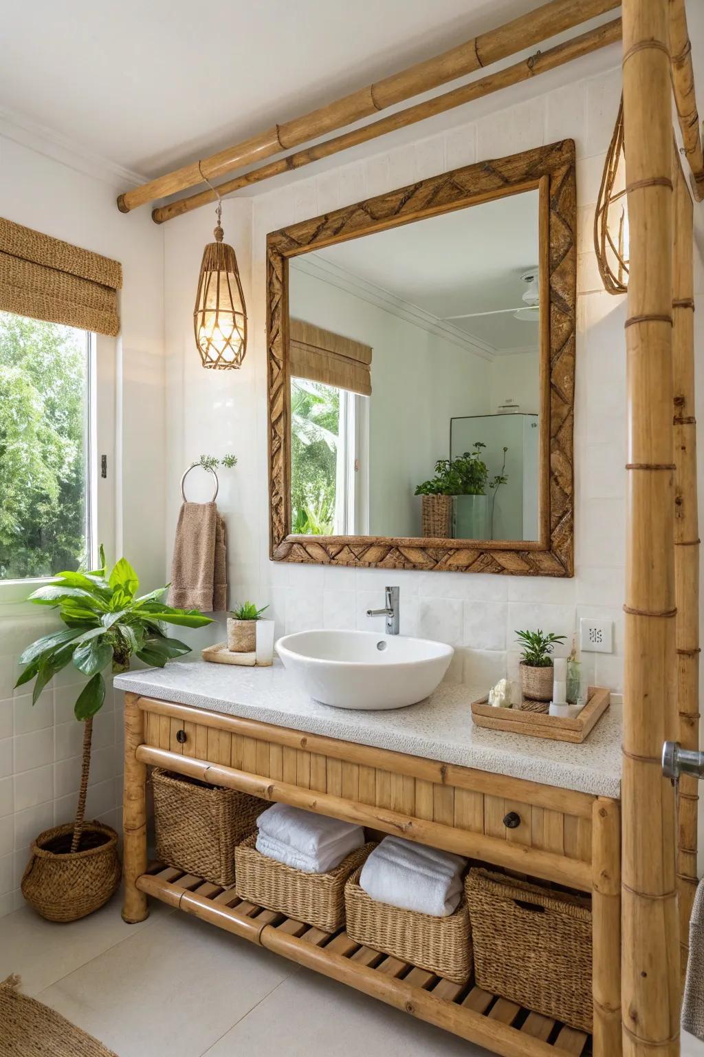 Natural materials bring warmth and sustainability to mirror design.