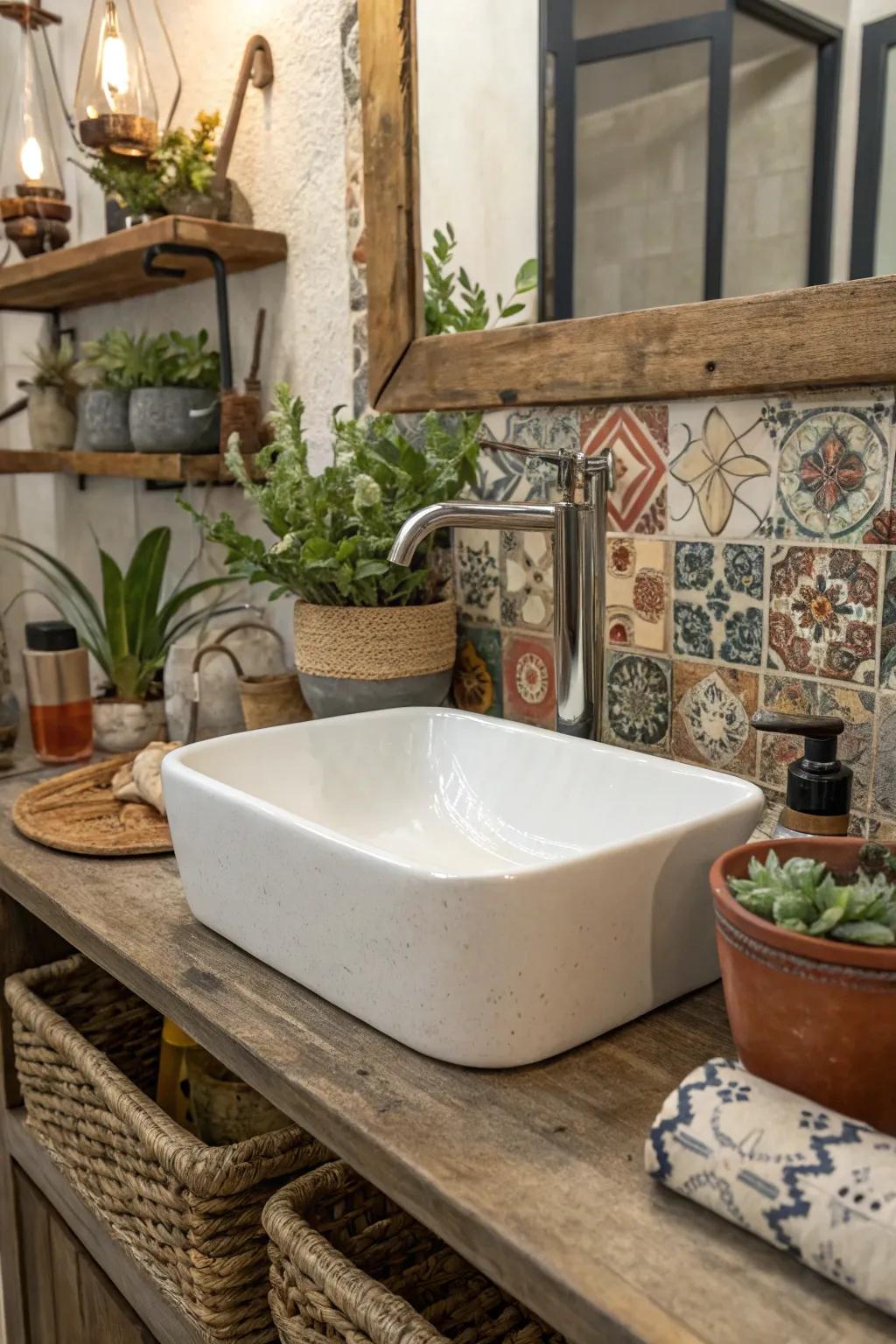 A freeform sink setup reflects your unique style.