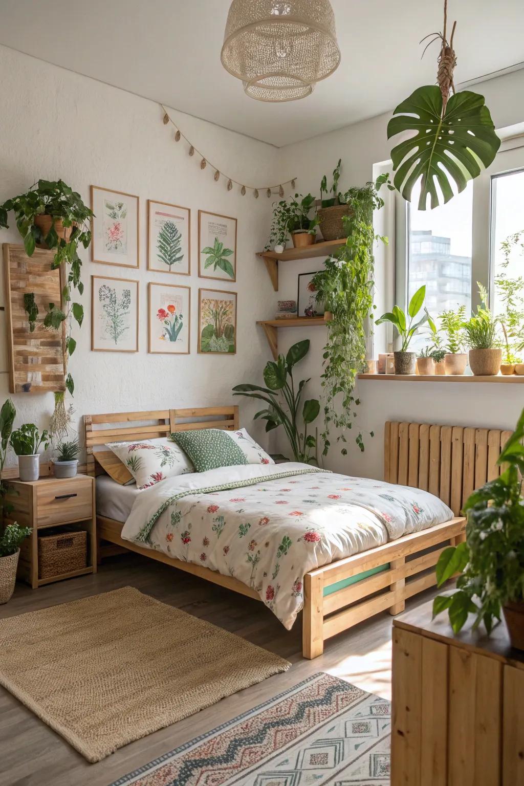 Organic elements that infuse the space with a sense of vitality.