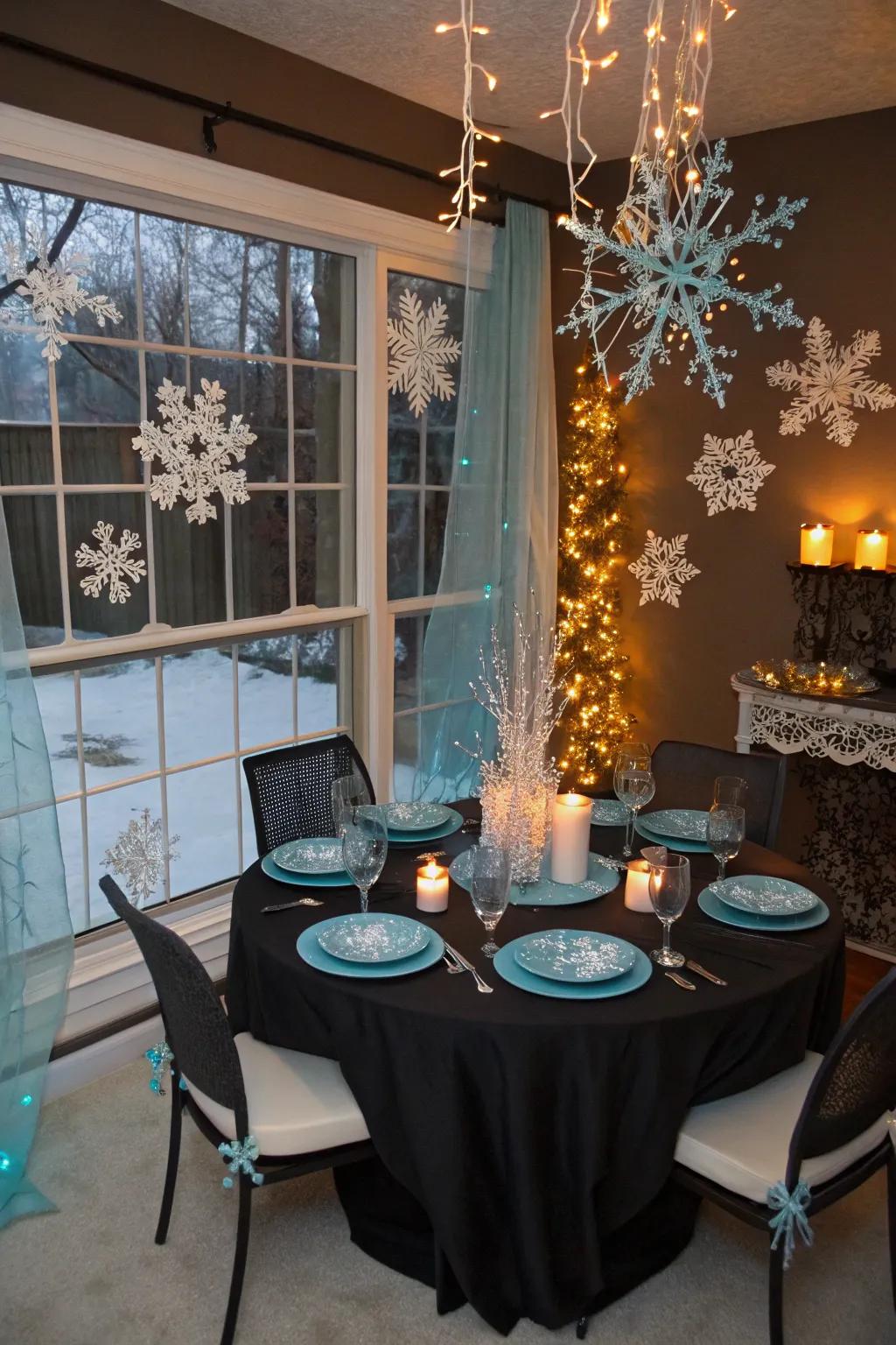 Winter wonderland enhanced with festive charm.