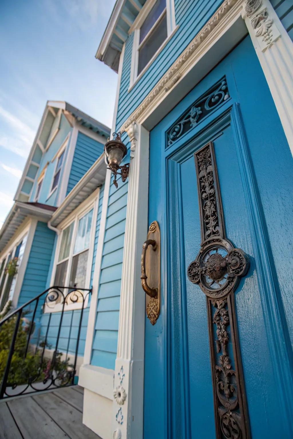Unique door knobs add personality to your home’s exterior.