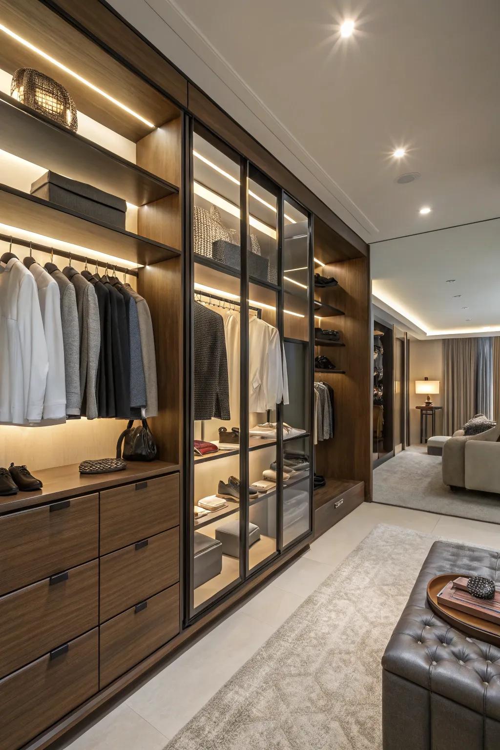 Walk-in wardrobes offer the ultimate in luxury and layout.