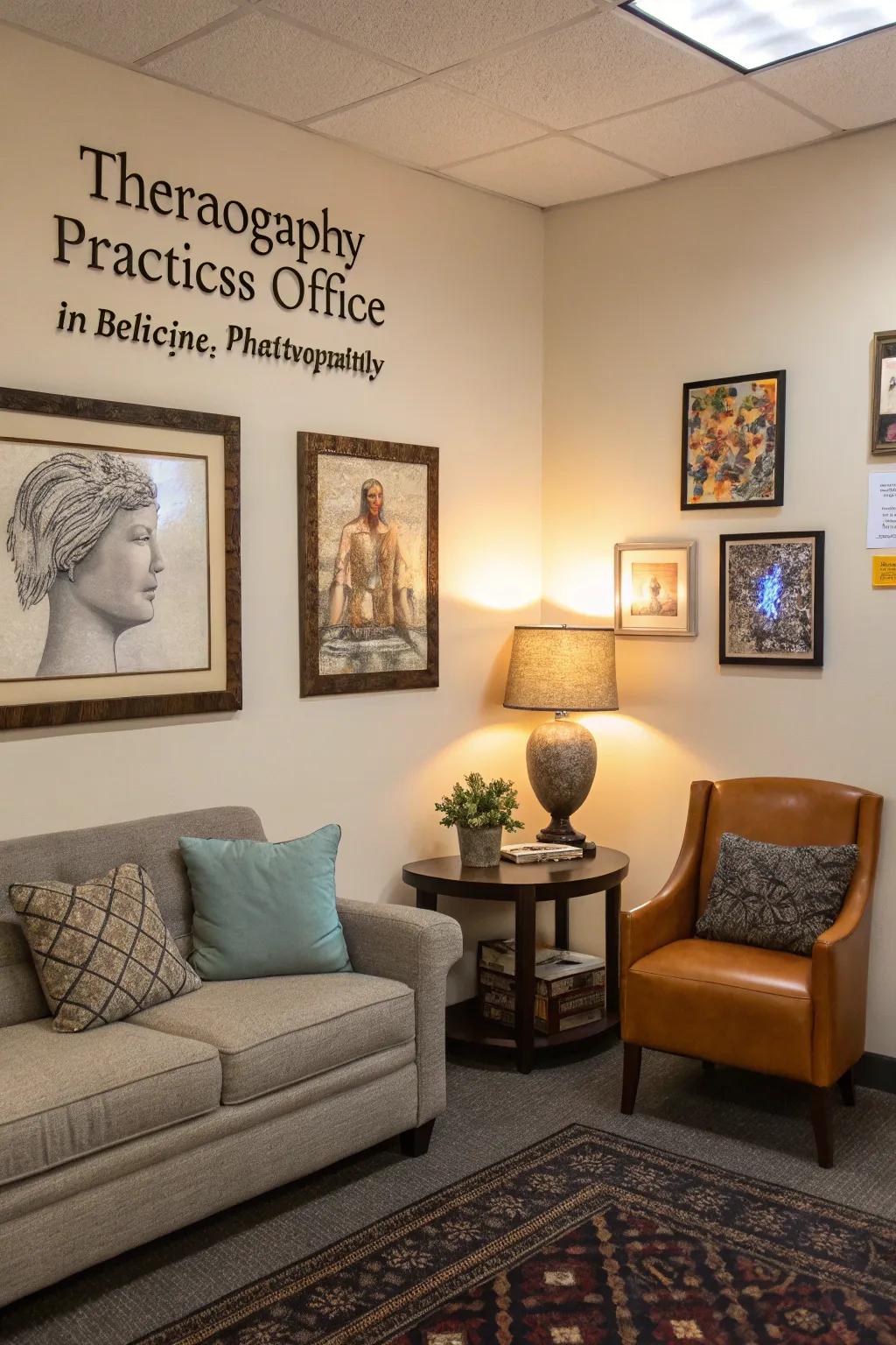Distinct art pieces add personality and intrigue.