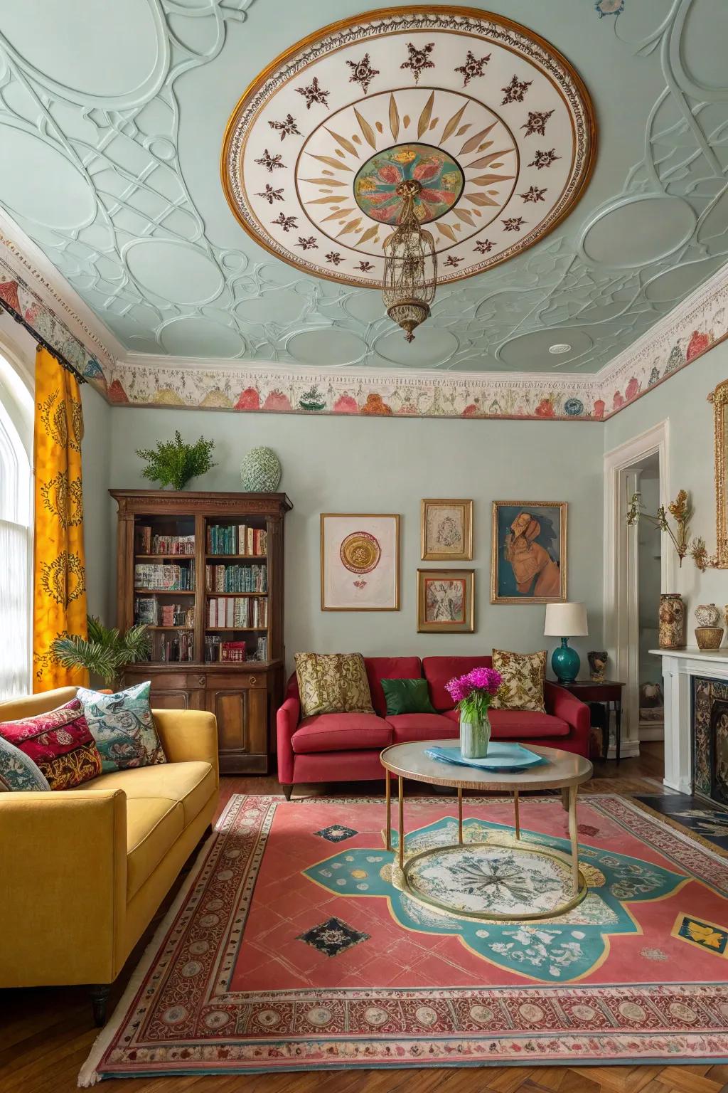 Hand-painted accents are unique and artistic.