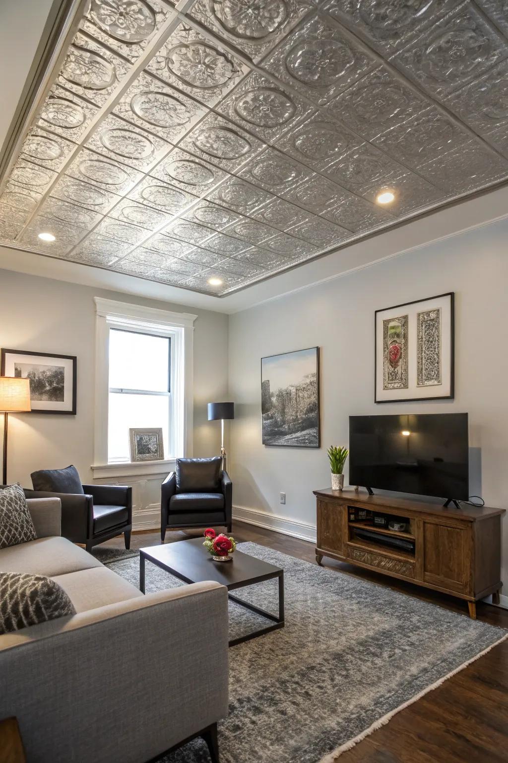 Cover popcorn ceilings for a fresh, updated look.