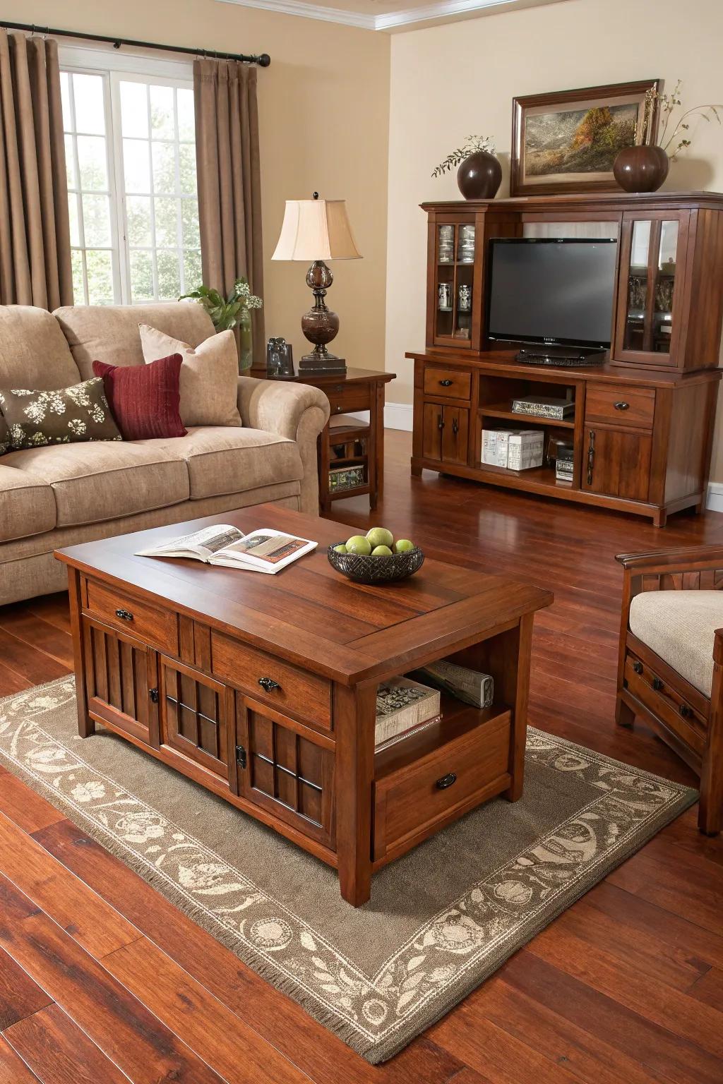 Multi-functional pieces provide practicality and design.