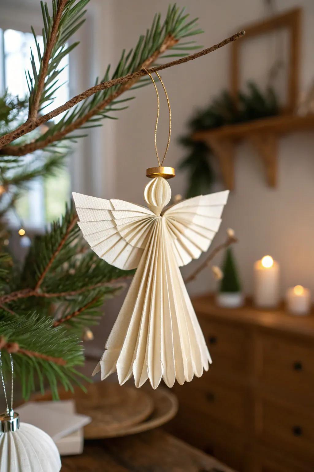 Embrace the magic of the season with whimsical paper angels, adding a touch of elegance to your holiday decor.