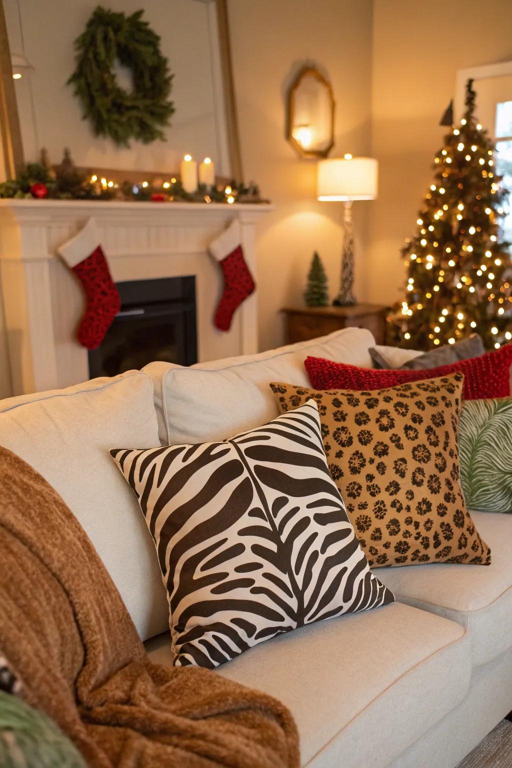 Animal imprints conveying a whimsical nuance to the festivities.