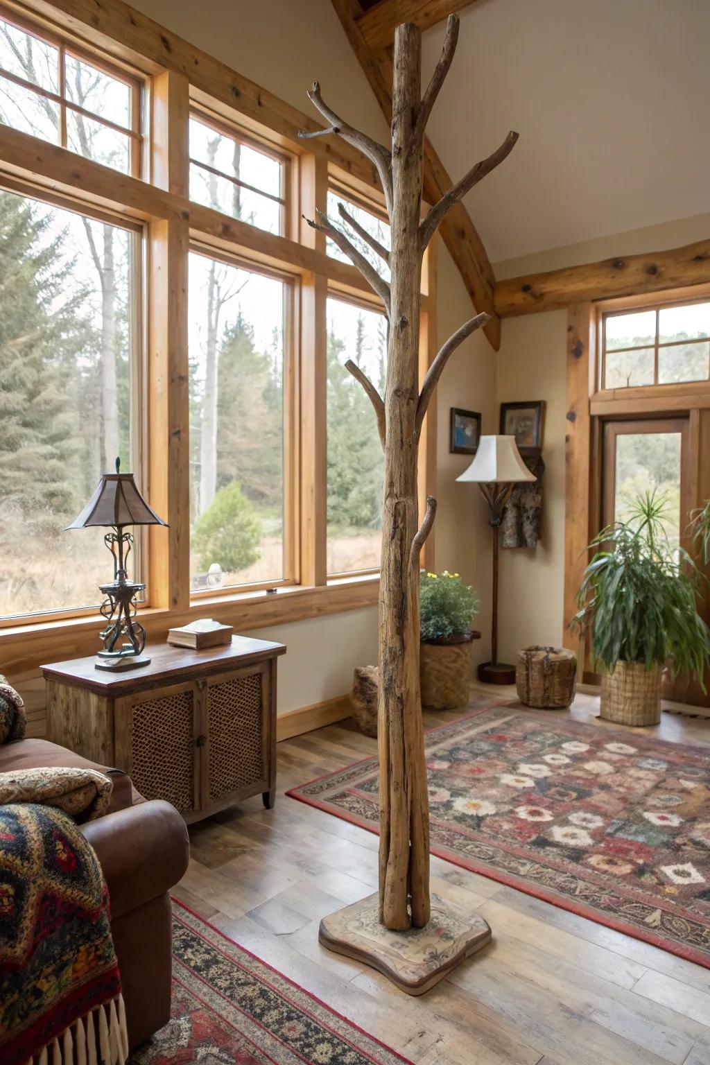 This coat tree is a functional sculpture.